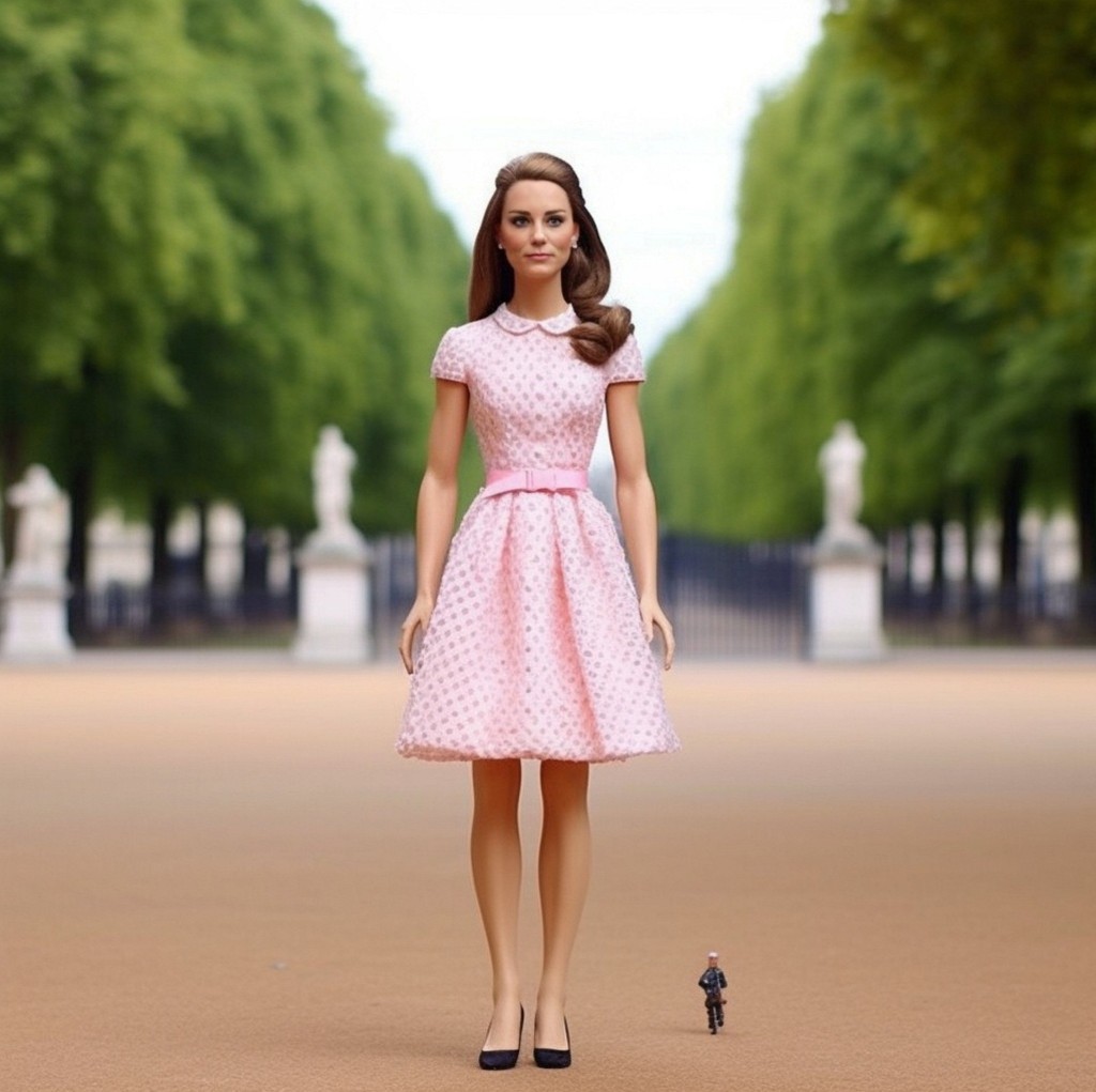 Kate Middleton as Barbie.