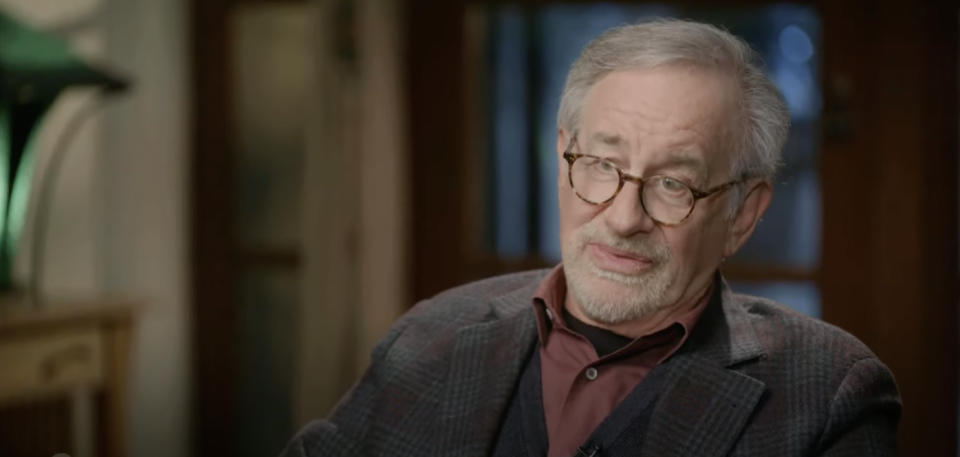 Steven Spielberg talks with Stephen Colbert about various topics